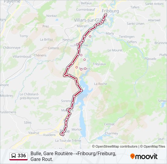 336 Bus Line Map