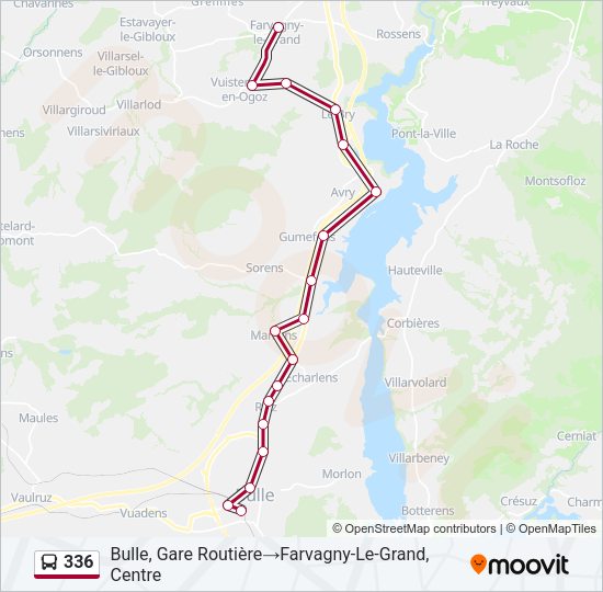 336 Bus Line Map
