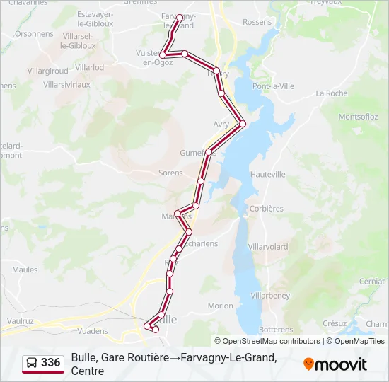 336 Bus Line Map
