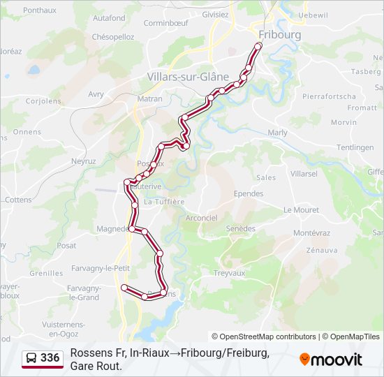 336 Bus Line Map