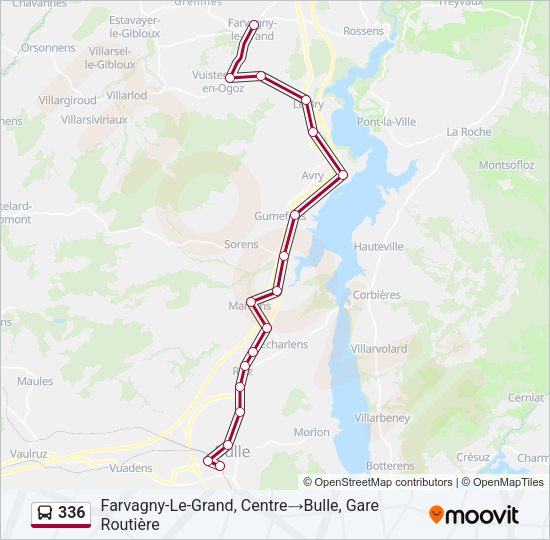 336 Bus Line Map