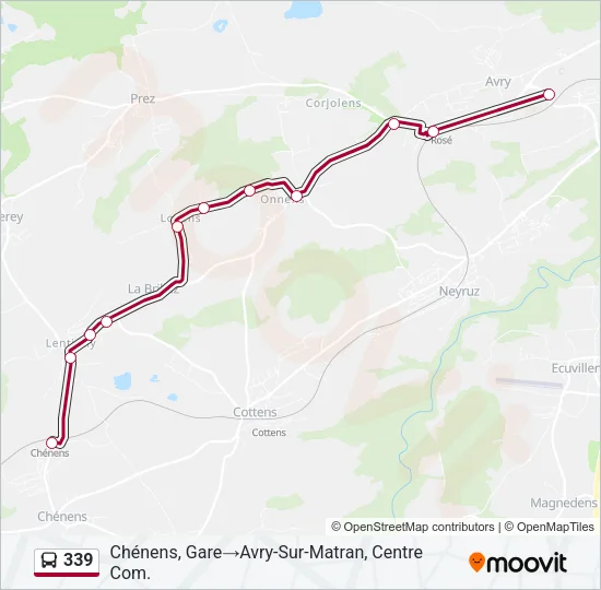 339 Bus Line Map
