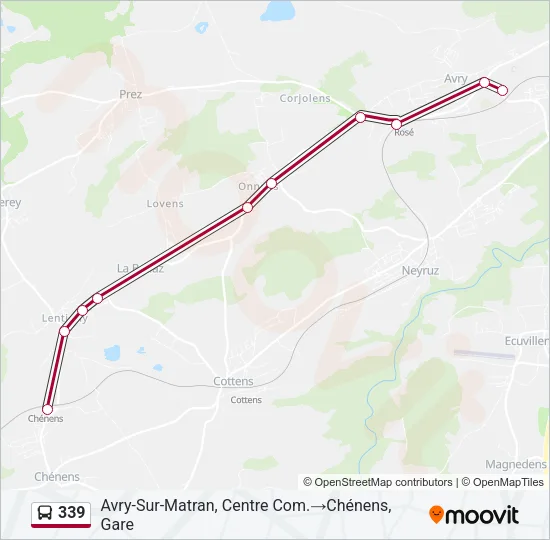 339 Bus Line Map