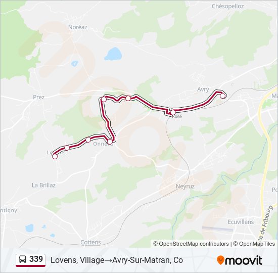 339 bus Line Map