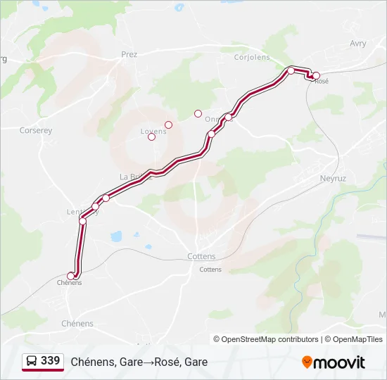 339 Bus Line Map