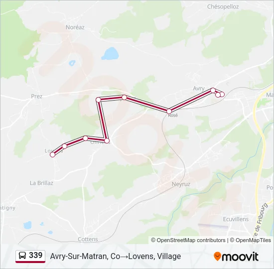 339 Bus Line Map