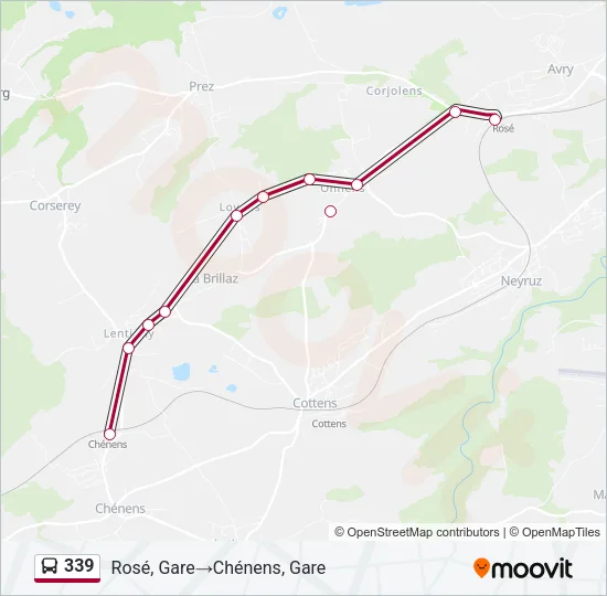 339 Bus Line Map