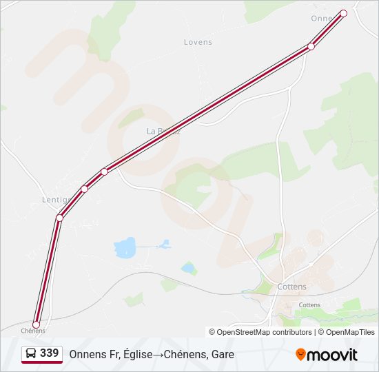 339 Bus Line Map
