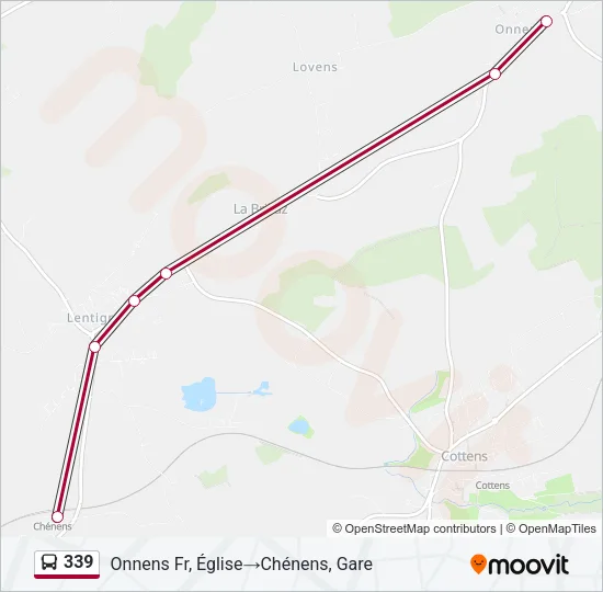 339 Bus Line Map