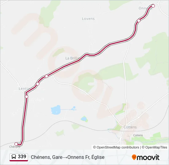 339 Bus Line Map