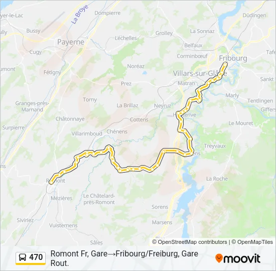 470 Bus Line Map