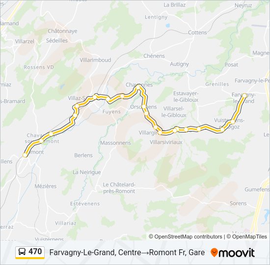 470 Bus Line Map