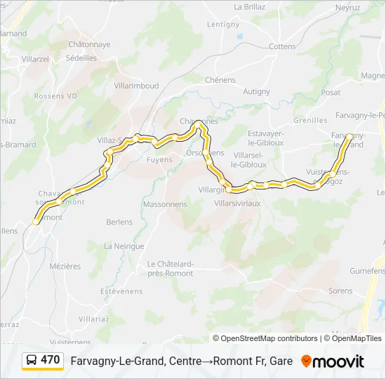 470 Bus Line Map