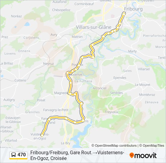 470 Bus Line Map