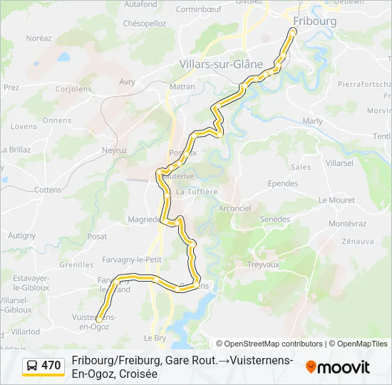 470 Bus Line Map