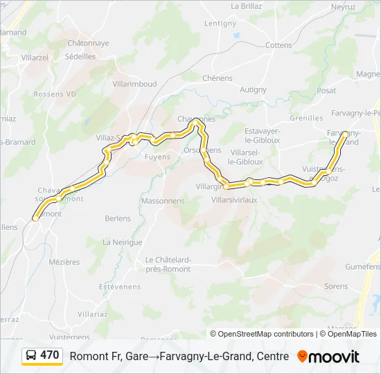470 Bus Line Map