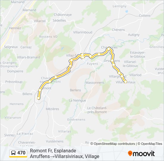 470 Bus Line Map