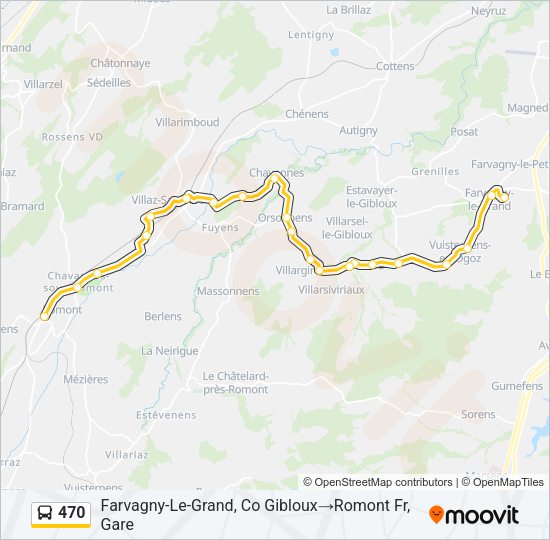 470 Bus Line Map