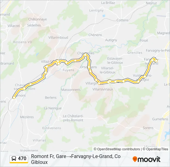 470 Bus Line Map