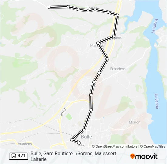 471 Bus Line Map