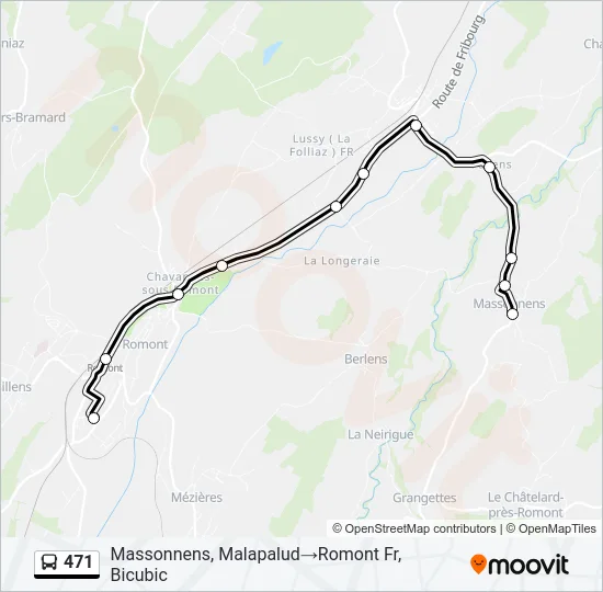 471 Bus Line Map