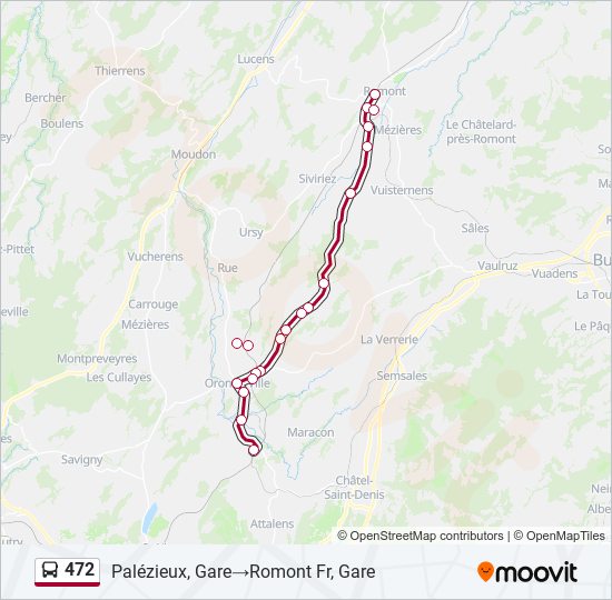 472 bus Line Map