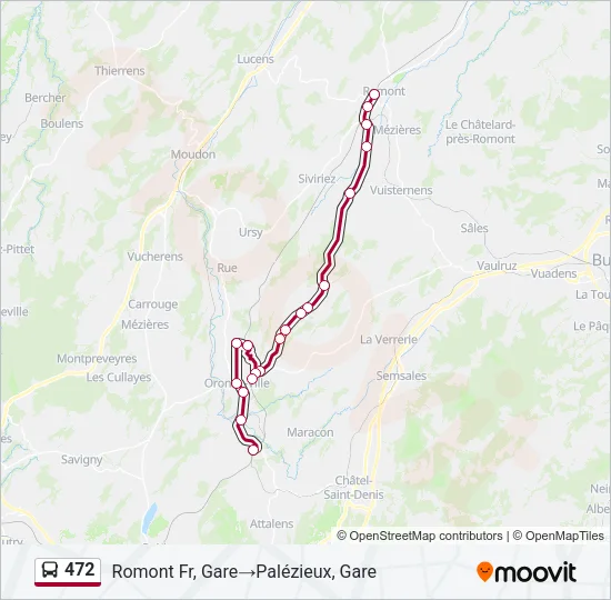 472 Bus Line Map