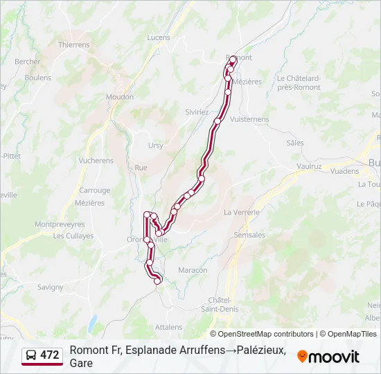 472 Bus Line Map