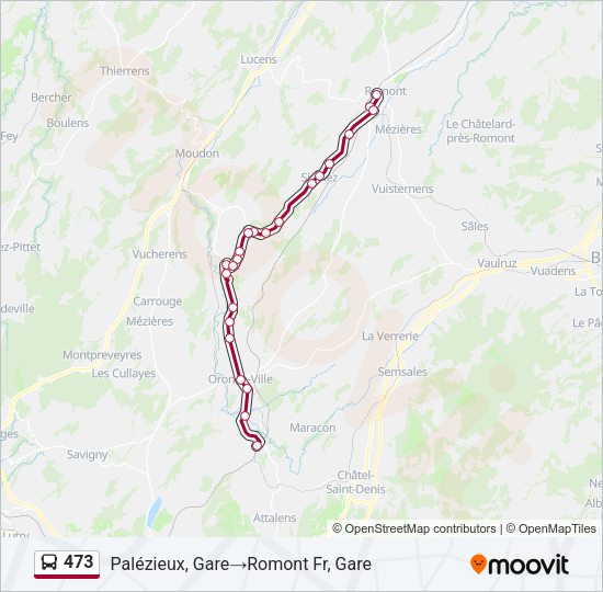 473 Bus Line Map