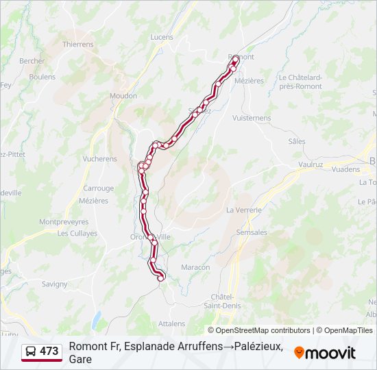 473 Bus Line Map