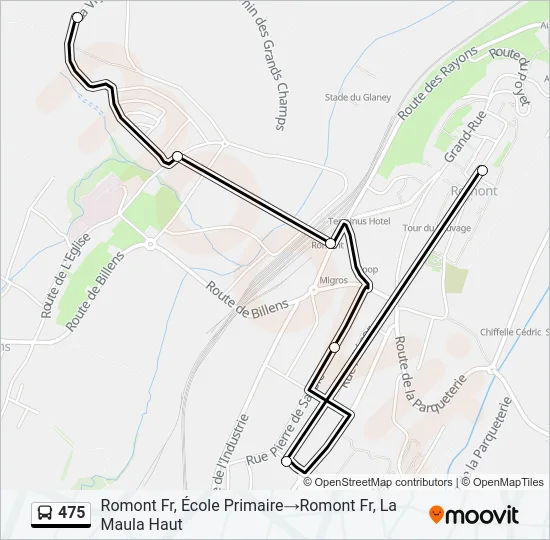475 Bus Line Map