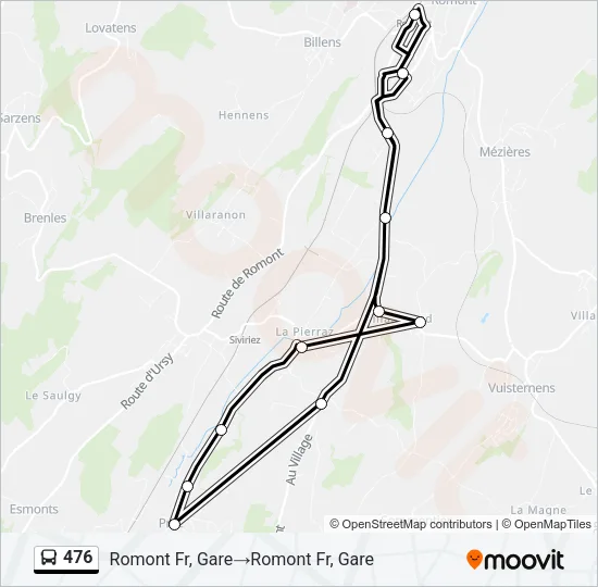 476 Bus Line Map