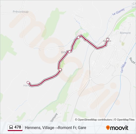 478 Bus Line Map