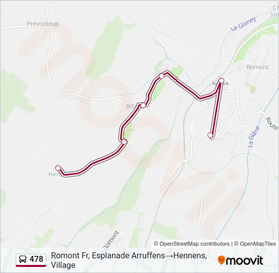 478 Bus Line Map