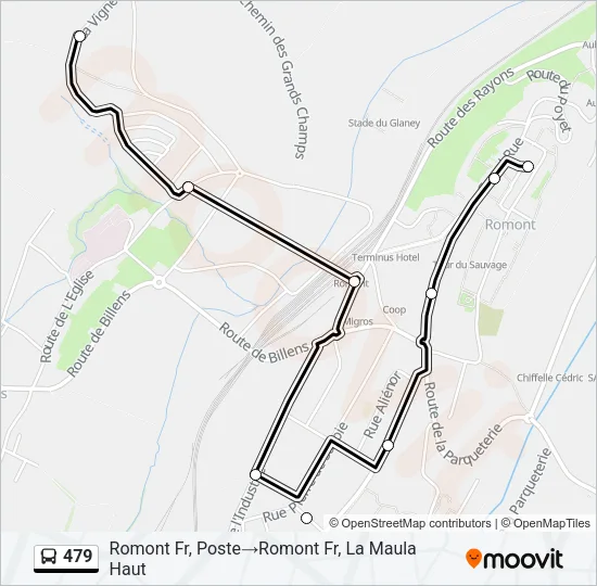 479 Bus Line Map