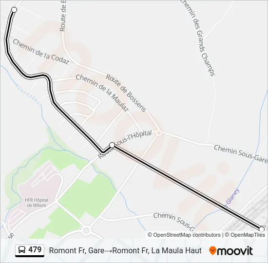 479 Bus Line Map