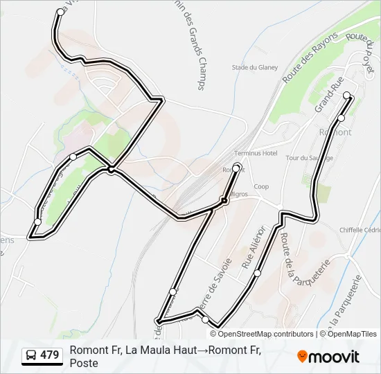 479 Bus Line Map