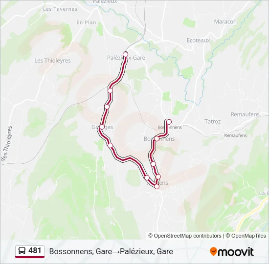 481 Bus Line Map