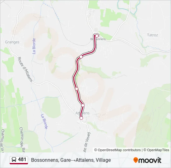 481 Bus Line Map