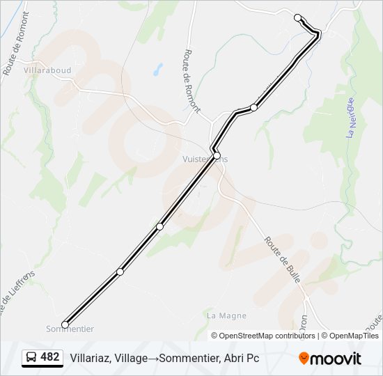 482 Bus Line Map