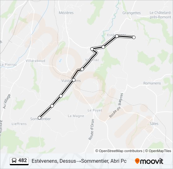 482 Bus Line Map