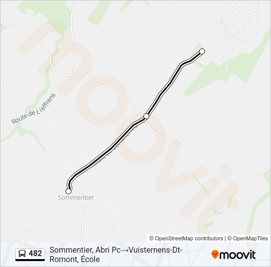 482 Bus Line Map