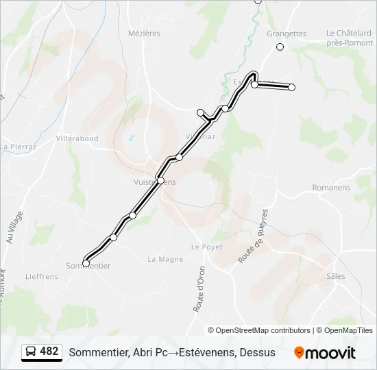 482 Bus Line Map