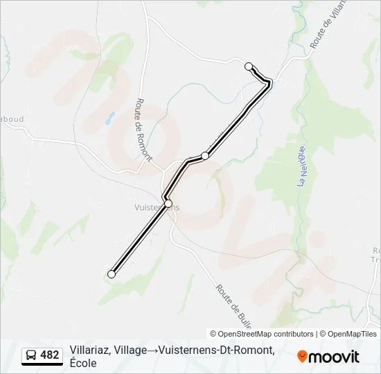 Plan de la ligne 482 de bus