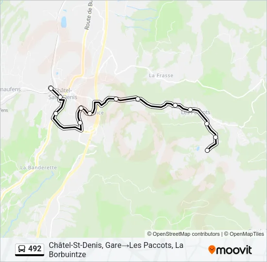 492 Bus Line Map