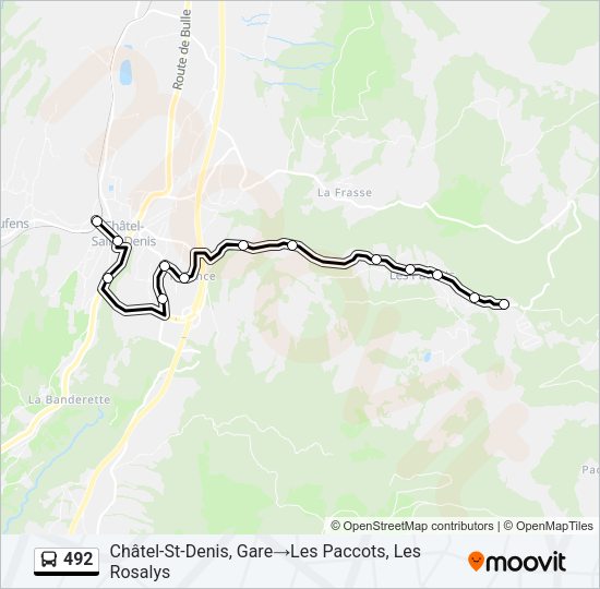 492 Bus Line Map