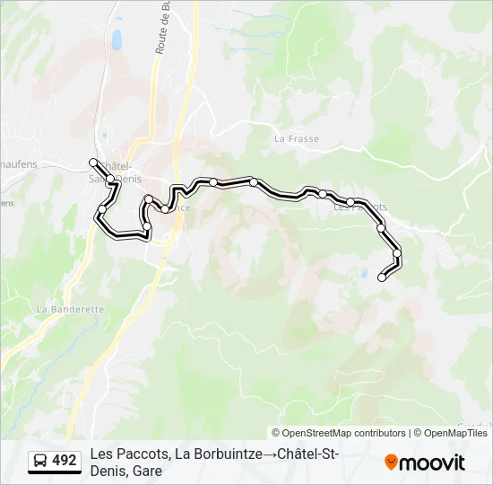 492 Bus Line Map