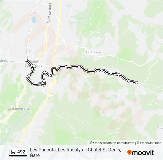 492 Bus Line Map