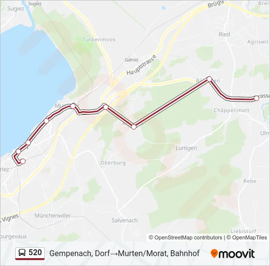 520 Bus Line Map