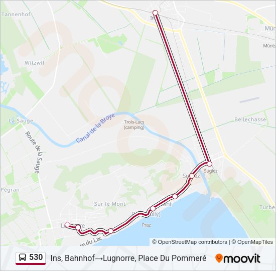 530 Bus Line Map